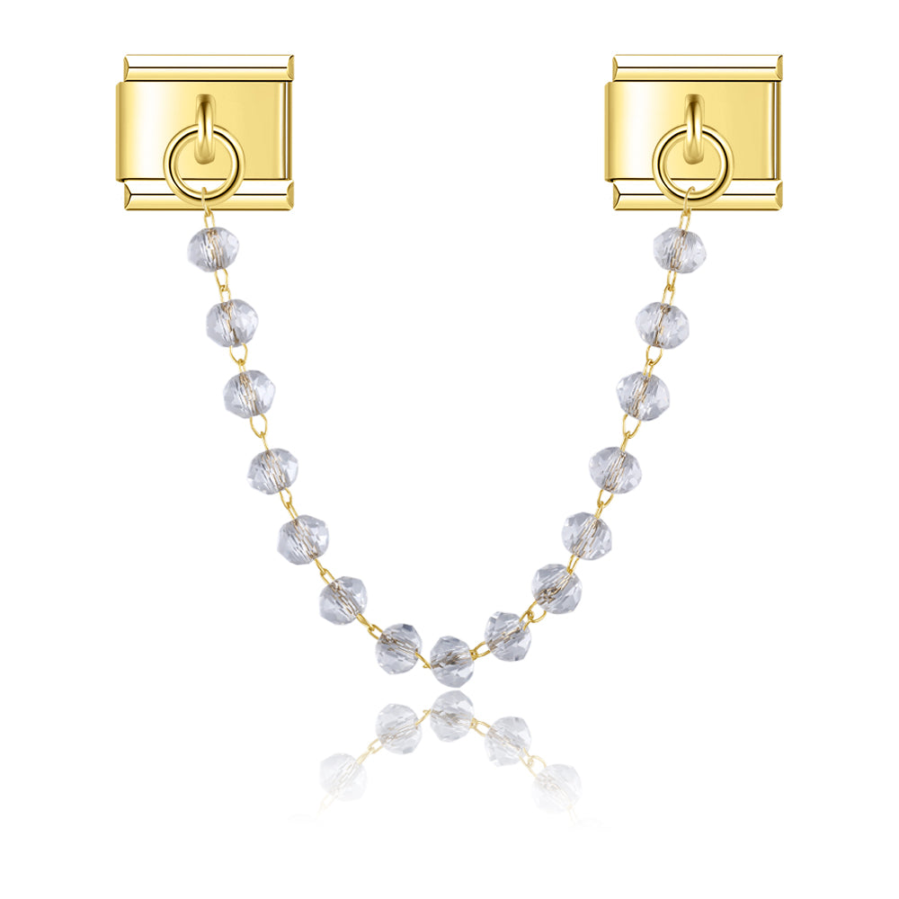 Luna Crystal - Gold Italian Chain Charm