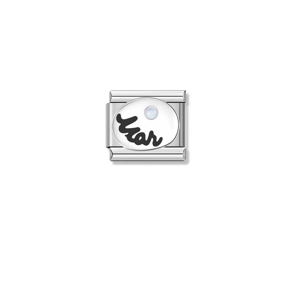 March with Birthstone – silver Italian charm by Italycharm
