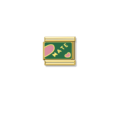 MATE – gold Italian couple charm by Italycharm