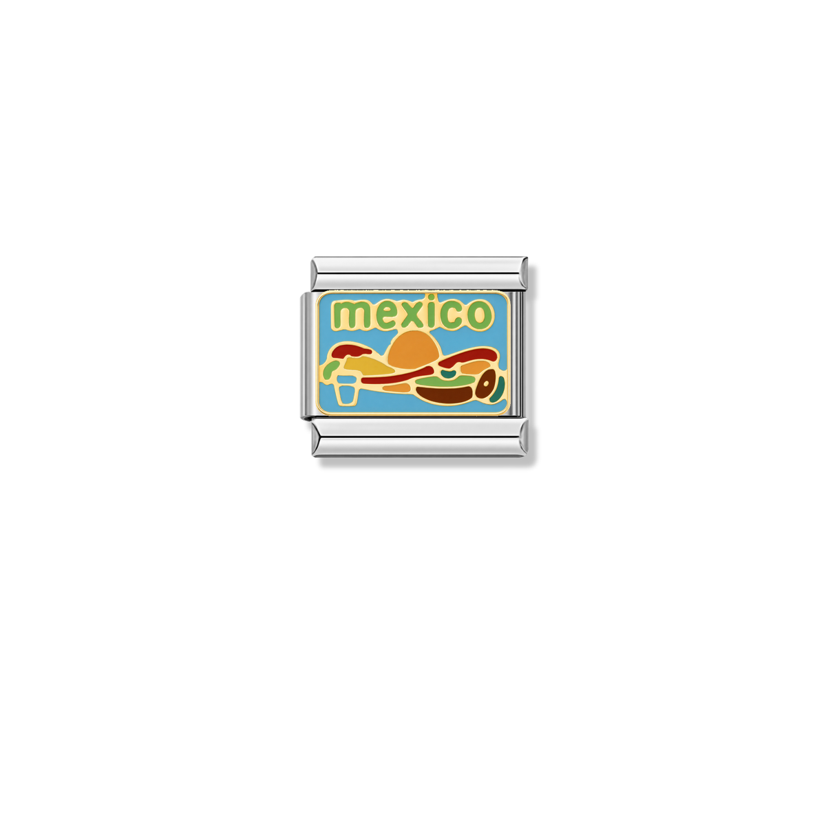 Mexican Cuisine – silver Italian charm by Italycharm