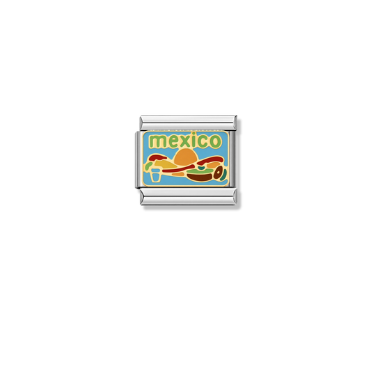 Mexican Cuisine – silver Italian charm by Italycharm