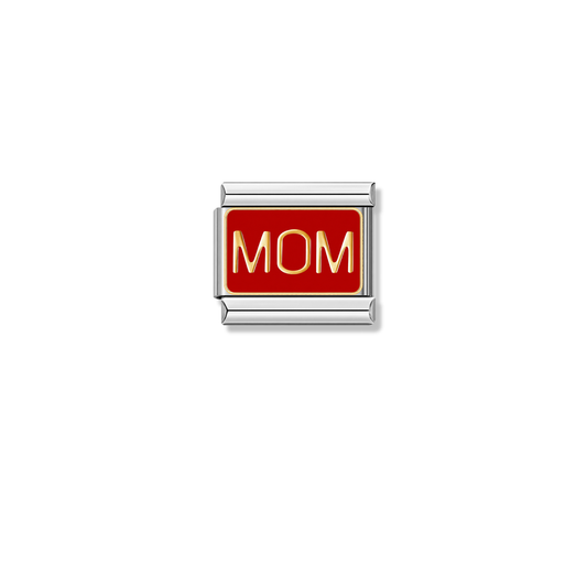MOM – silver Italian charm by Italycharm