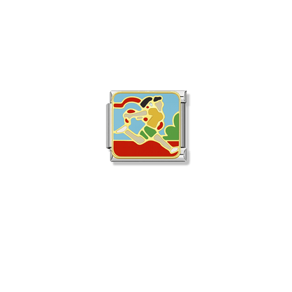 Marathon Runner – silver Italian charm by Italycharm