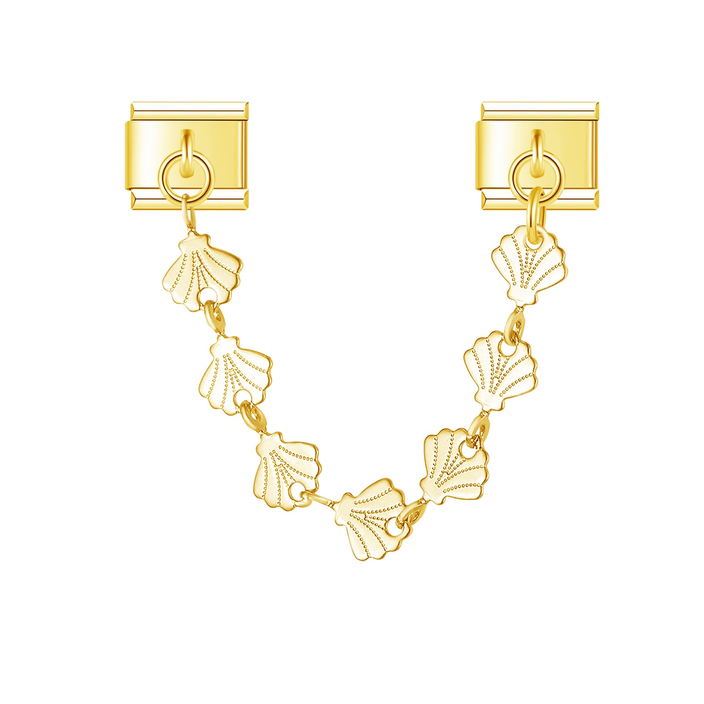 Marine Shells - Gold Chain Charm