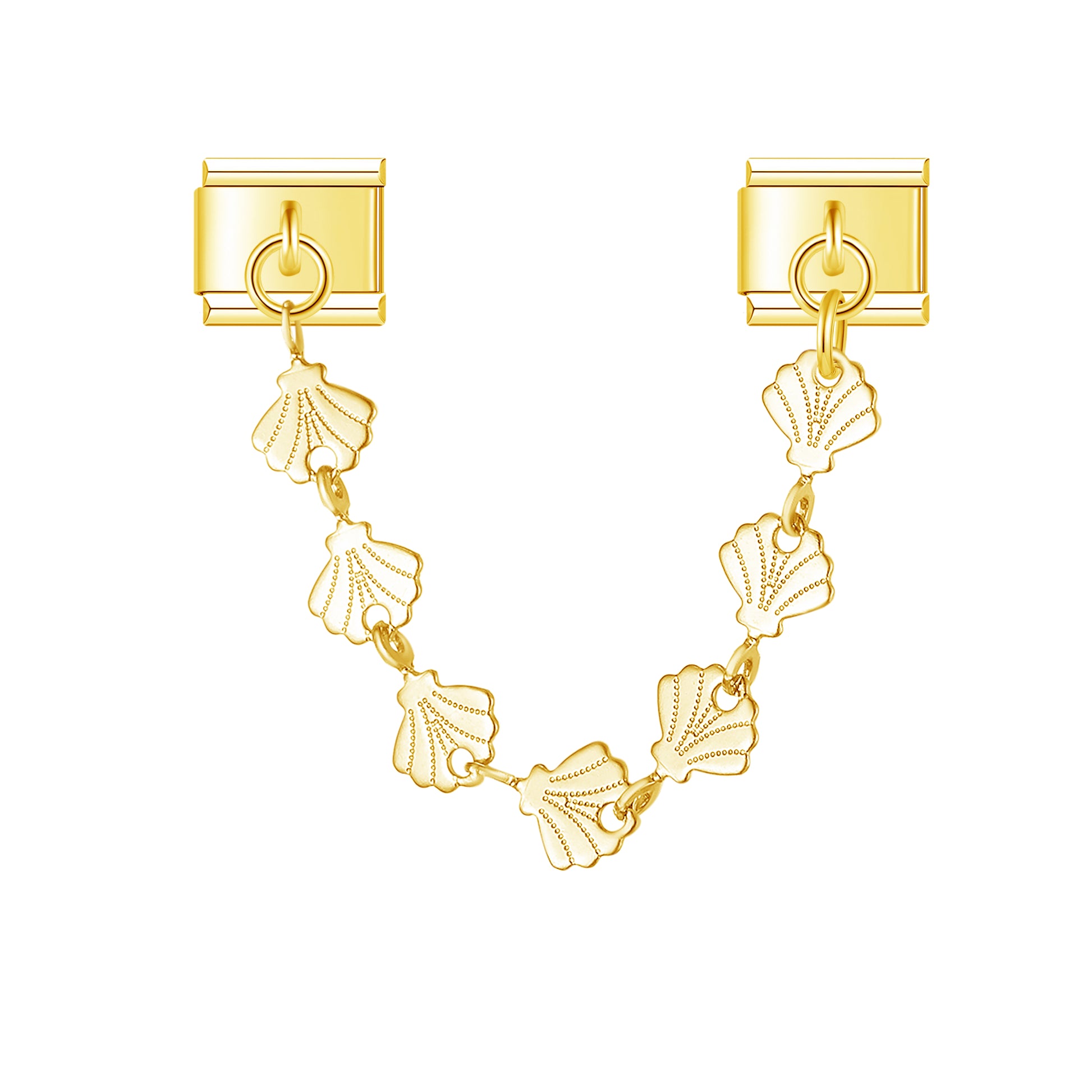 Marine Shells - Gold Chain Charm
