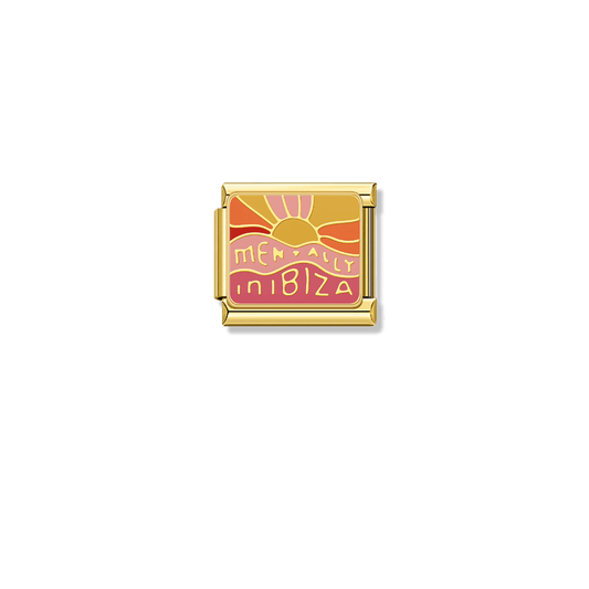 Mentally in Lbiza – gold Italian charm by Italycharm