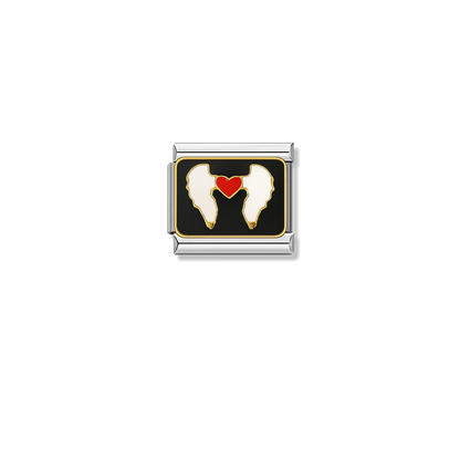 Midnight Wings – silver Italian charm by Italycharm