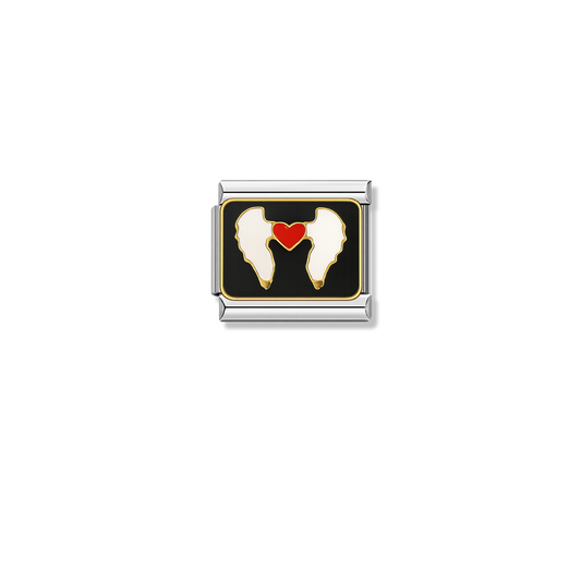 Midnight Wings – silver Italian charm by Italycharm