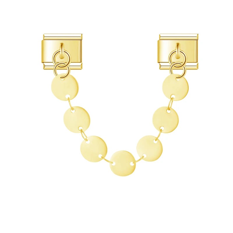 Minimalist Circles - Gold Chain Charm