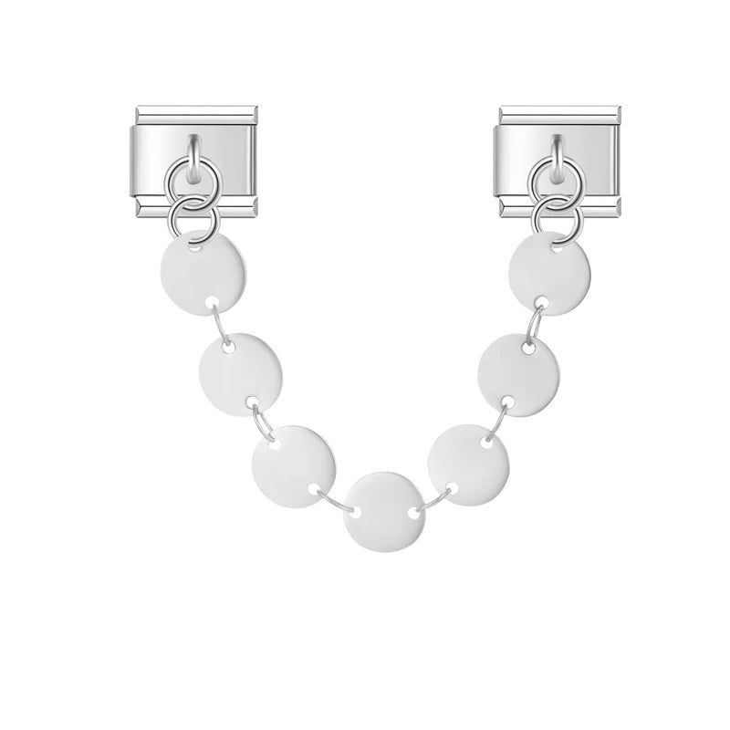 Minimalist Circles - Silver Chain Charm