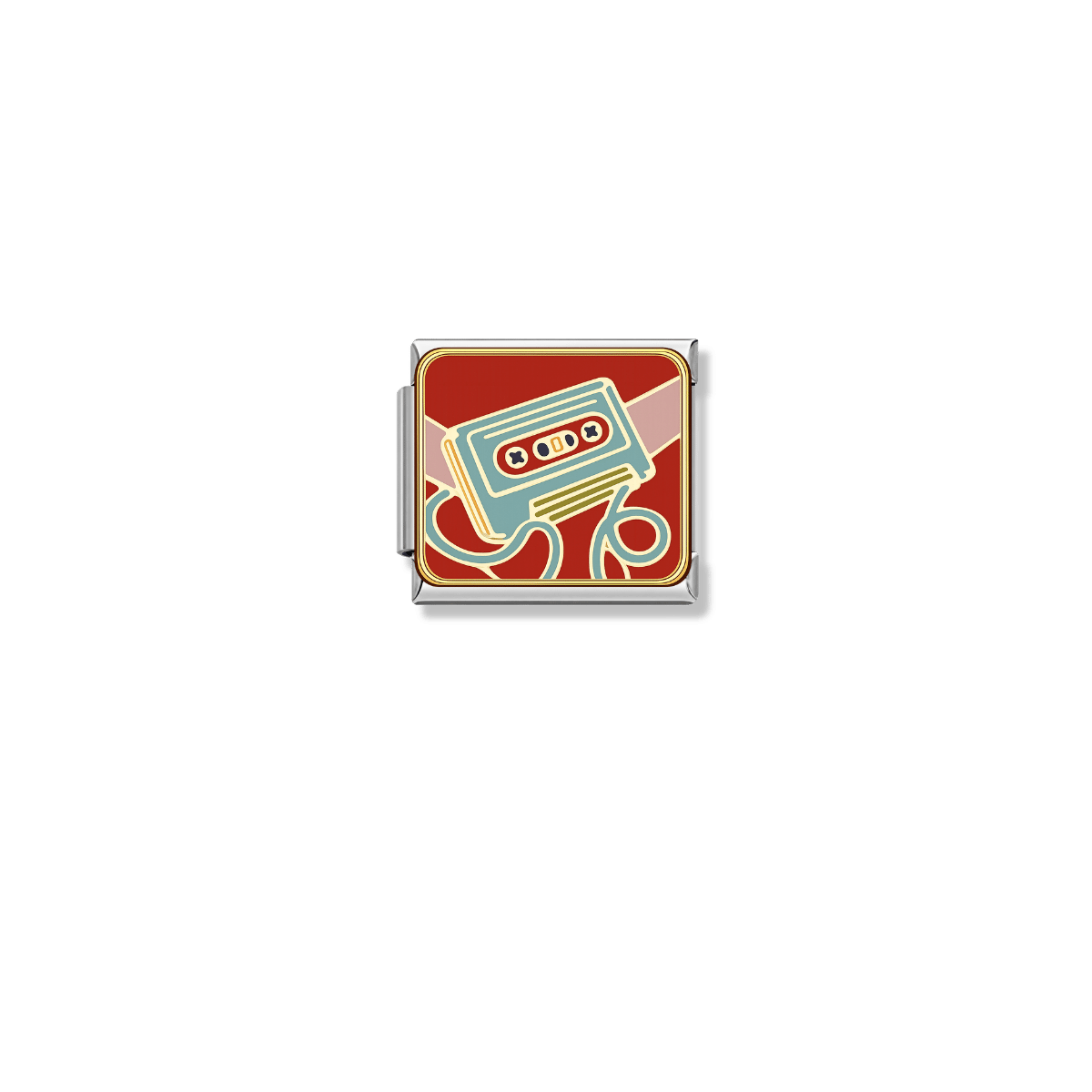 Mixtape Magic – silver Italian charm by Italycharm