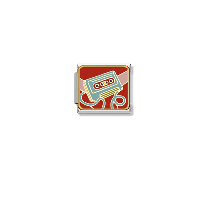Mixtape Magic – silver Italian charm by Italycharm