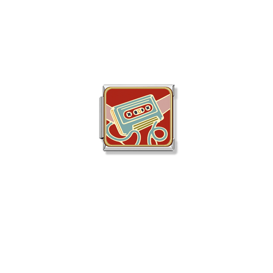 Mixtape Magic – silver Italian charm by Italycharm