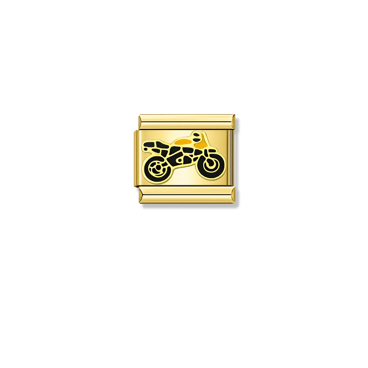 Motorbike – gold Italian charm by Italycharm