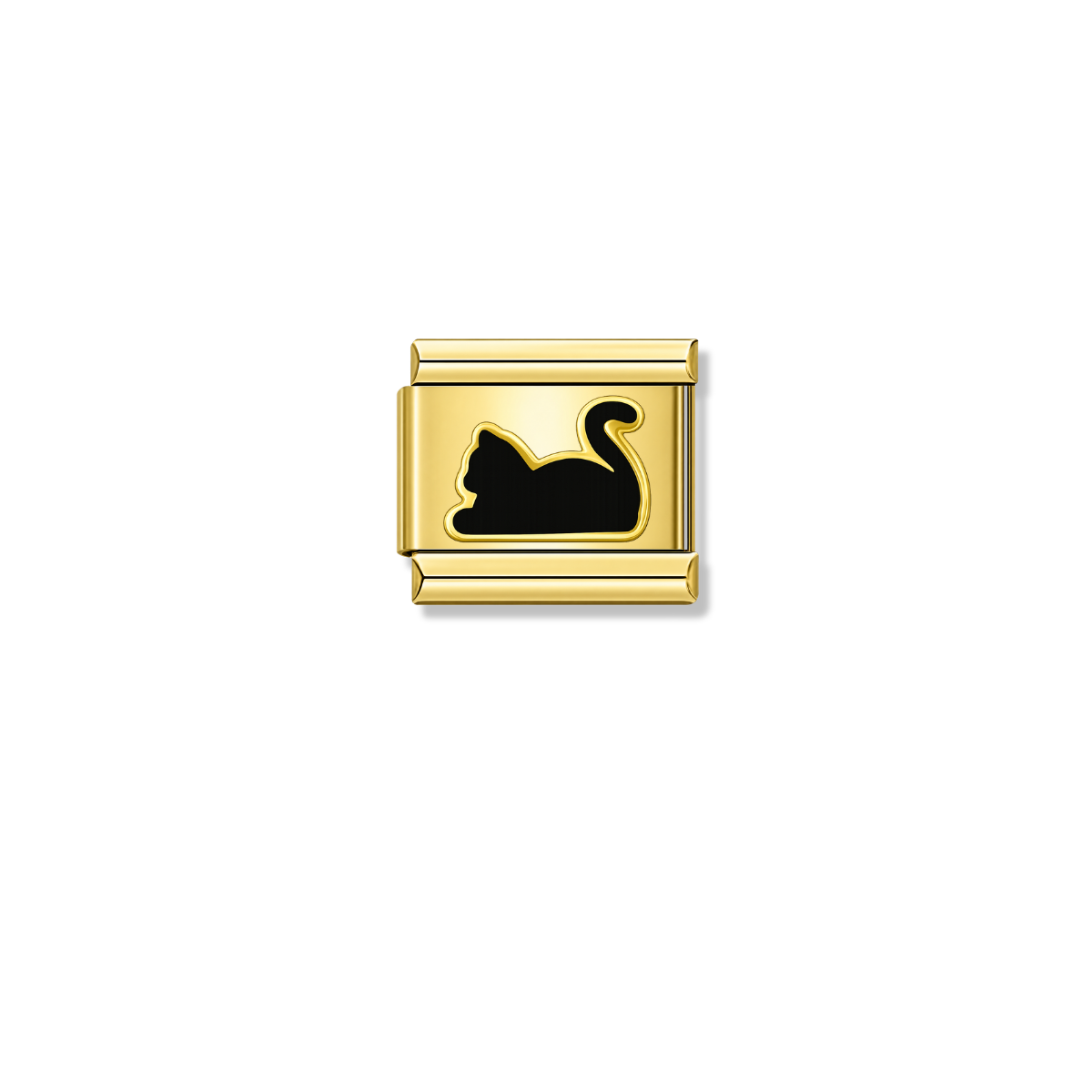 Mystic Cat – gold Italian charm by Italycharm