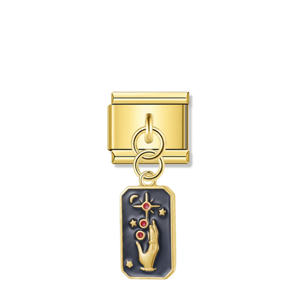 Mystic Hand of Fate – gold Italian pendant charm by Italycharm