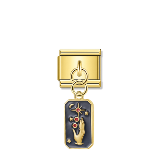 Mystic Hand of Fate – gold Italian pendant charm by Italycharm