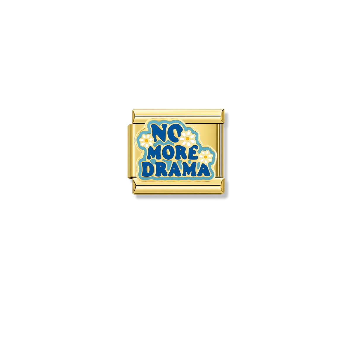 No More Drama - Gold Italian Charm – Italian charm by Italycharm