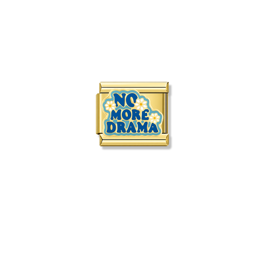 No More Drama - Gold Italian Charm – Italian charm by Italycharm