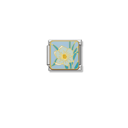 Narcissus – silver Italian charm by Italycharm