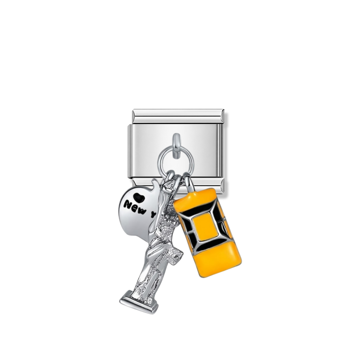 New York Icons – silver Italian pendant charm by Italycharm