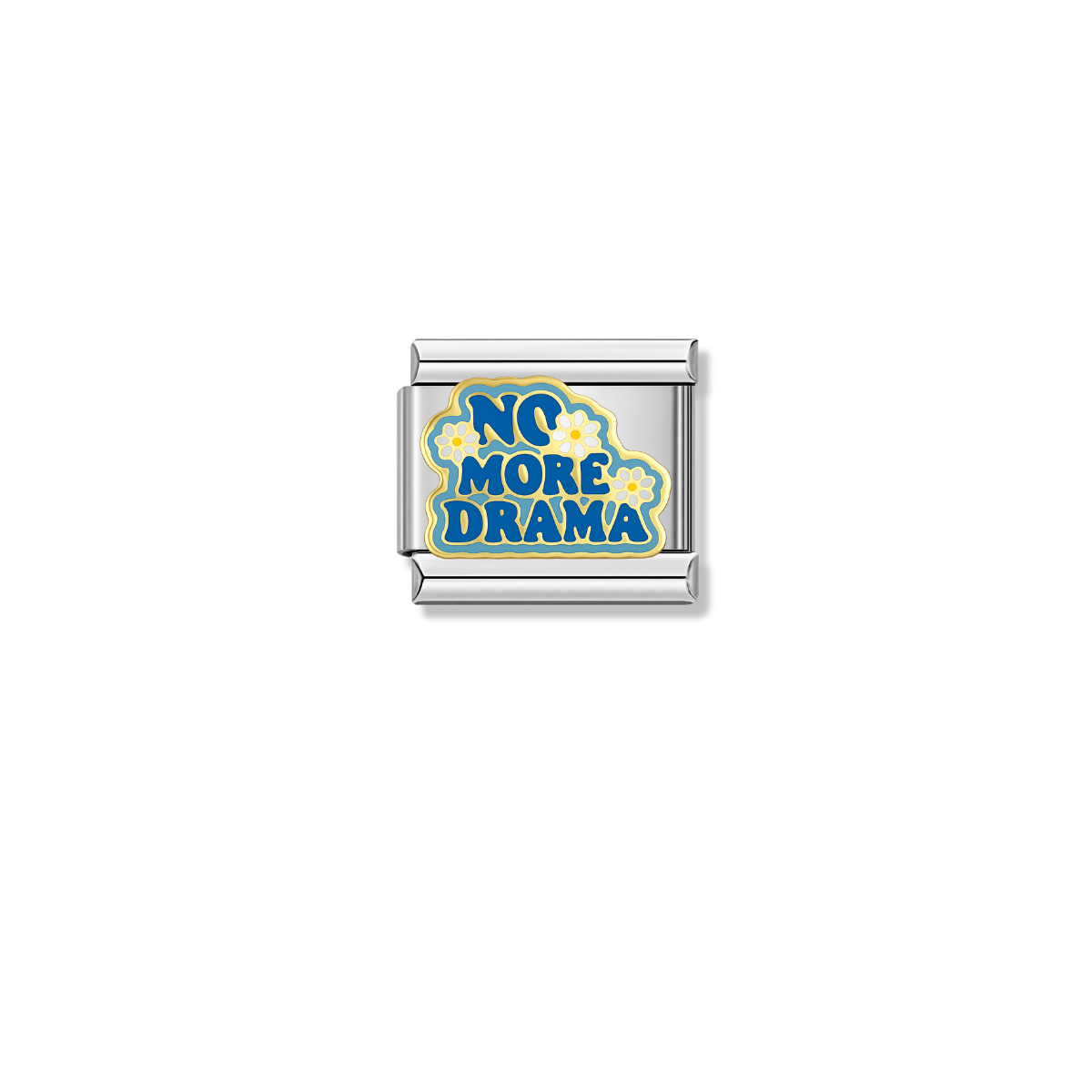 No More Drama – silver Italian charm by Italycharm
