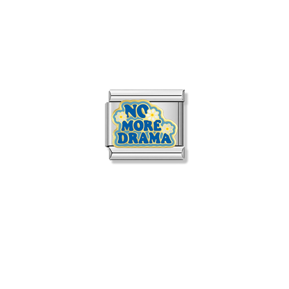 No More Drama – silver Italian charm by Italycharm