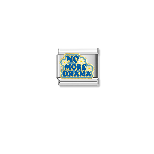 No More Drama – silver Italian charm by Italycharm