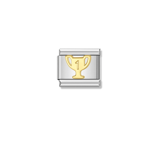Number One – gold Italian charm by Italycharm