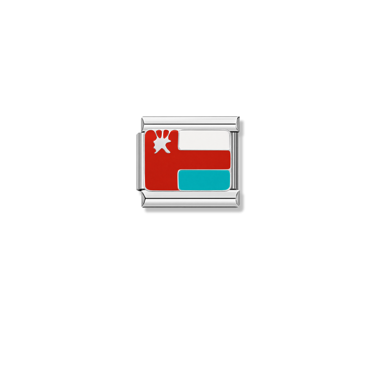 Oman Flag – silver Italian charm by Italycharm