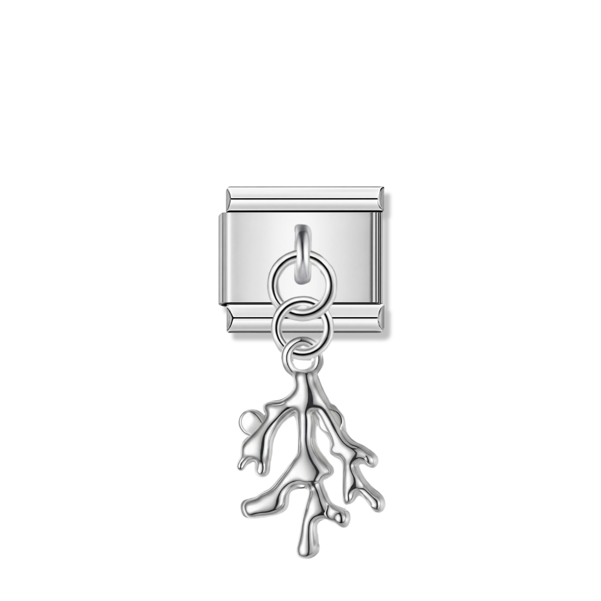 Ocean Coral – Silver Italian Pendant Charm – Italian charm by Italycharm