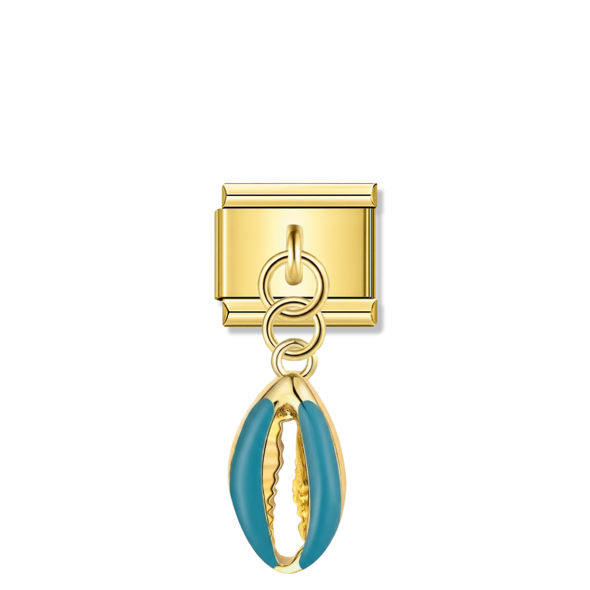 Ocean Shell – gold Italian pendant charm by Italycharm
