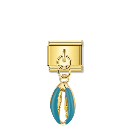Ocean Shell – gold Italian pendant charm by Italycharm