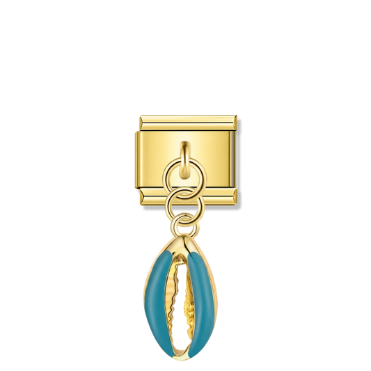 Ocean Shell – gold Italian pendant charm by Italycharm
