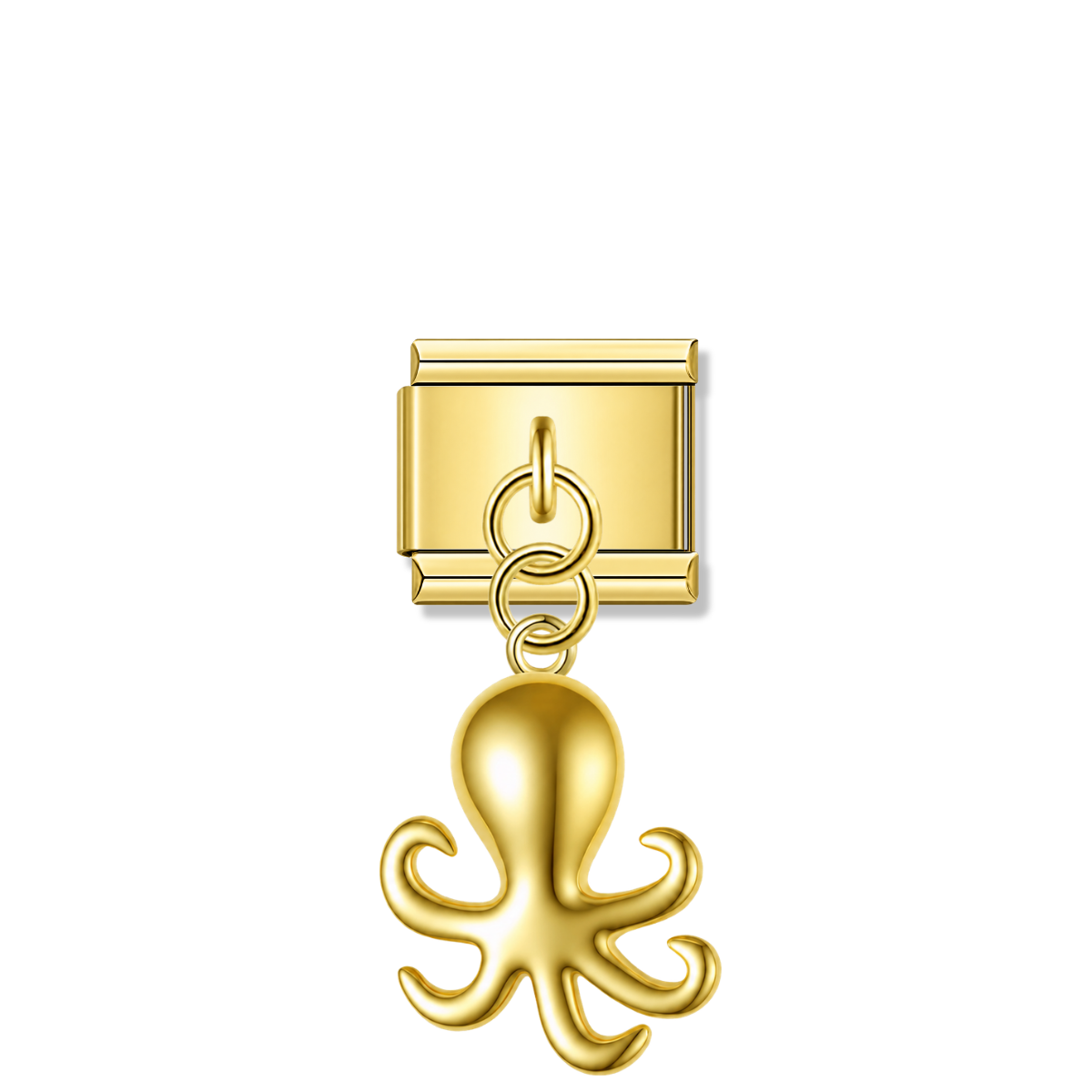 Octopus – Gold Italian Pendant Charm