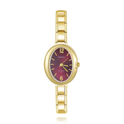 Oria Vintage – Burgundy Dial Gold Women's Watch | Italycharm – Italian charm watch by Italycharm