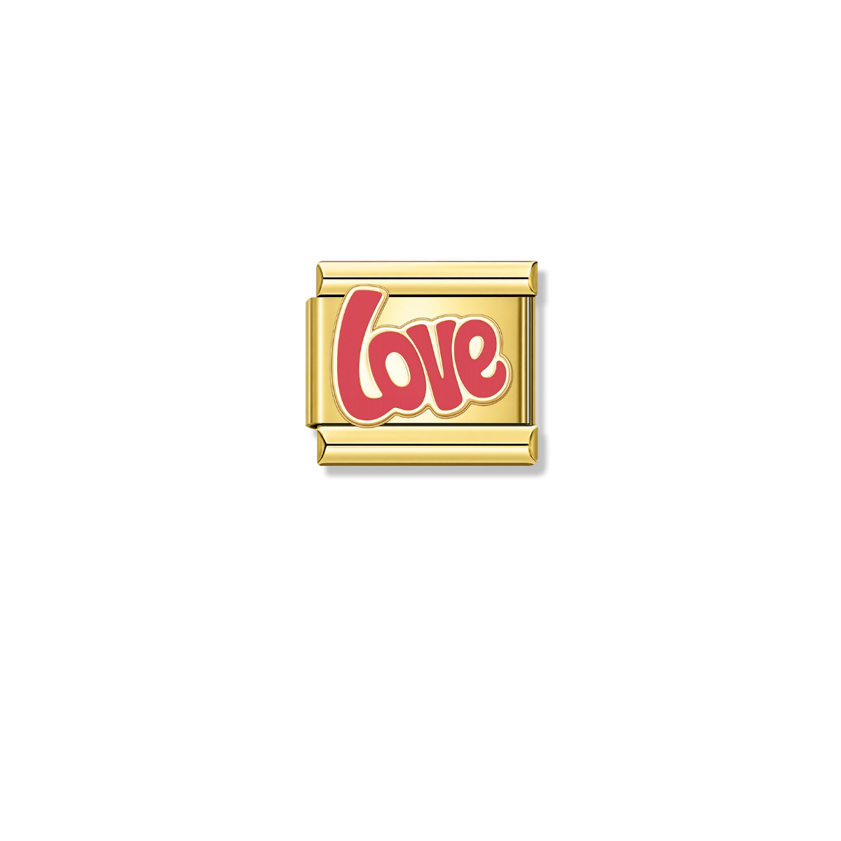 PINK LOVE – gold Italian charm by Italycharm