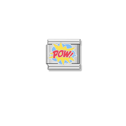 POW! – silver Italian charm by Italycharm