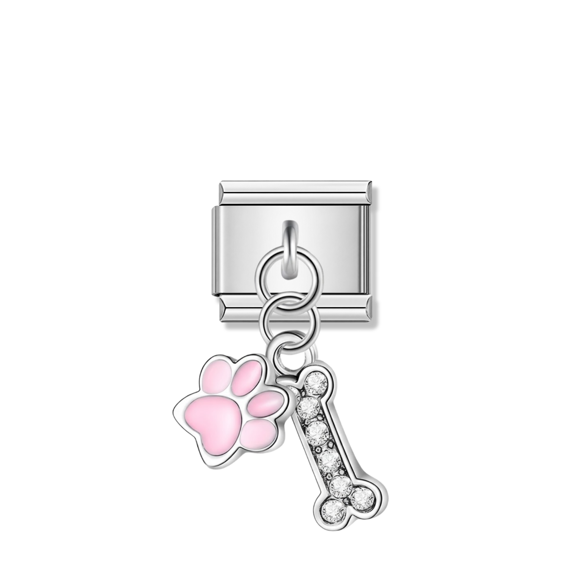 Paw & Bone – silver Italian pendant charm by Italycharm