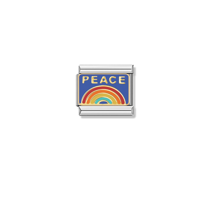 Peace - Silver Italian Charm – Italian charm by Italycharm
