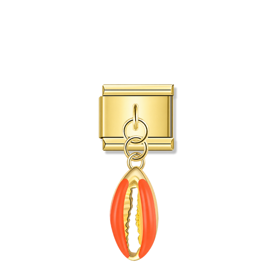 Peach Shell – gold Italian pendant charm by Italycharm