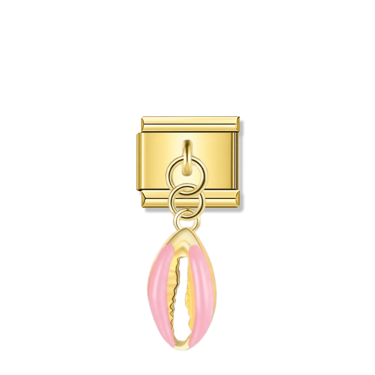 Petal Shell – gold Italian pendant charm by Italycharm