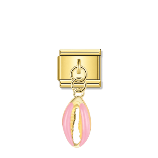 Petal Shell – gold Italian pendant charm by Italycharm
