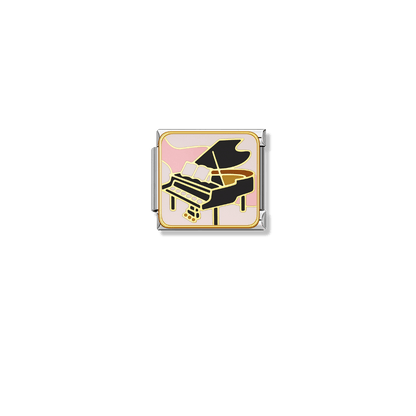 Piano Prelude – silver Italian charm by Italycharm