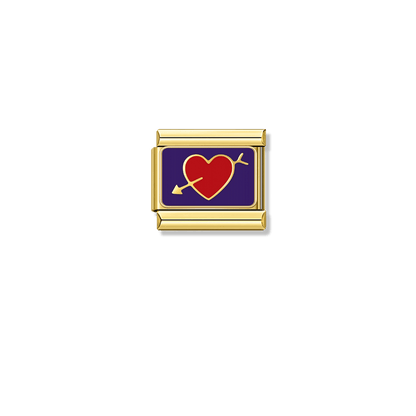 Pierced Love – gold Italian charm by Italycharm