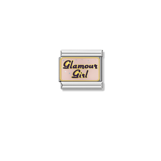 Pink Diva – silver Italian charm by Italycharm