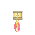 Pink Shell - Gold Pendant Charm