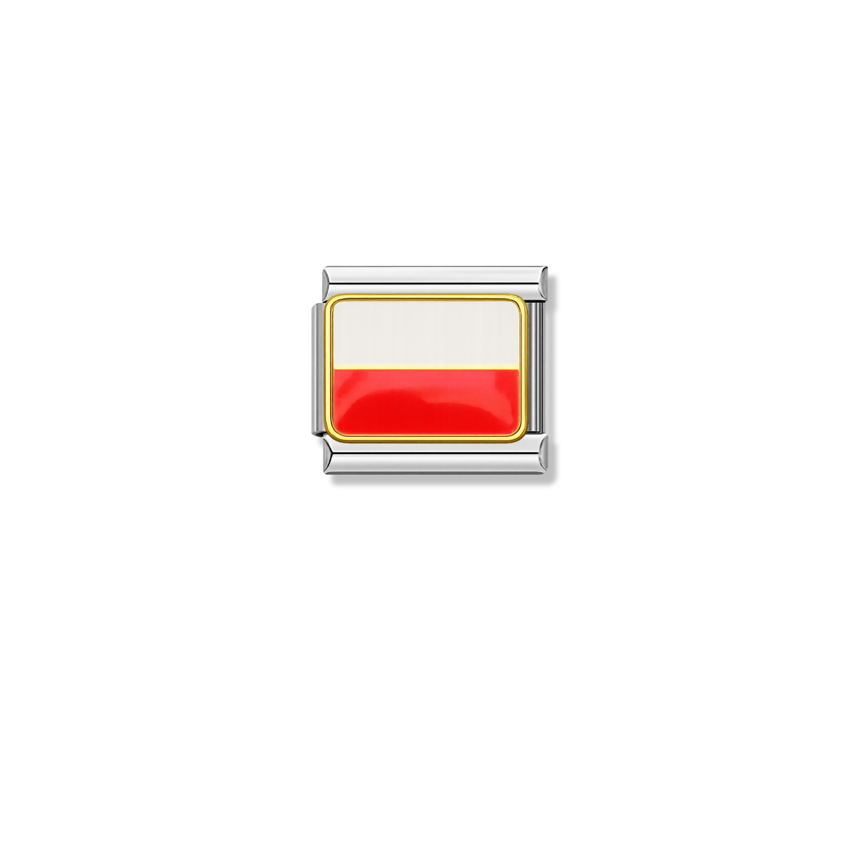 Poland Flag – silver Italian charm by Italycharm