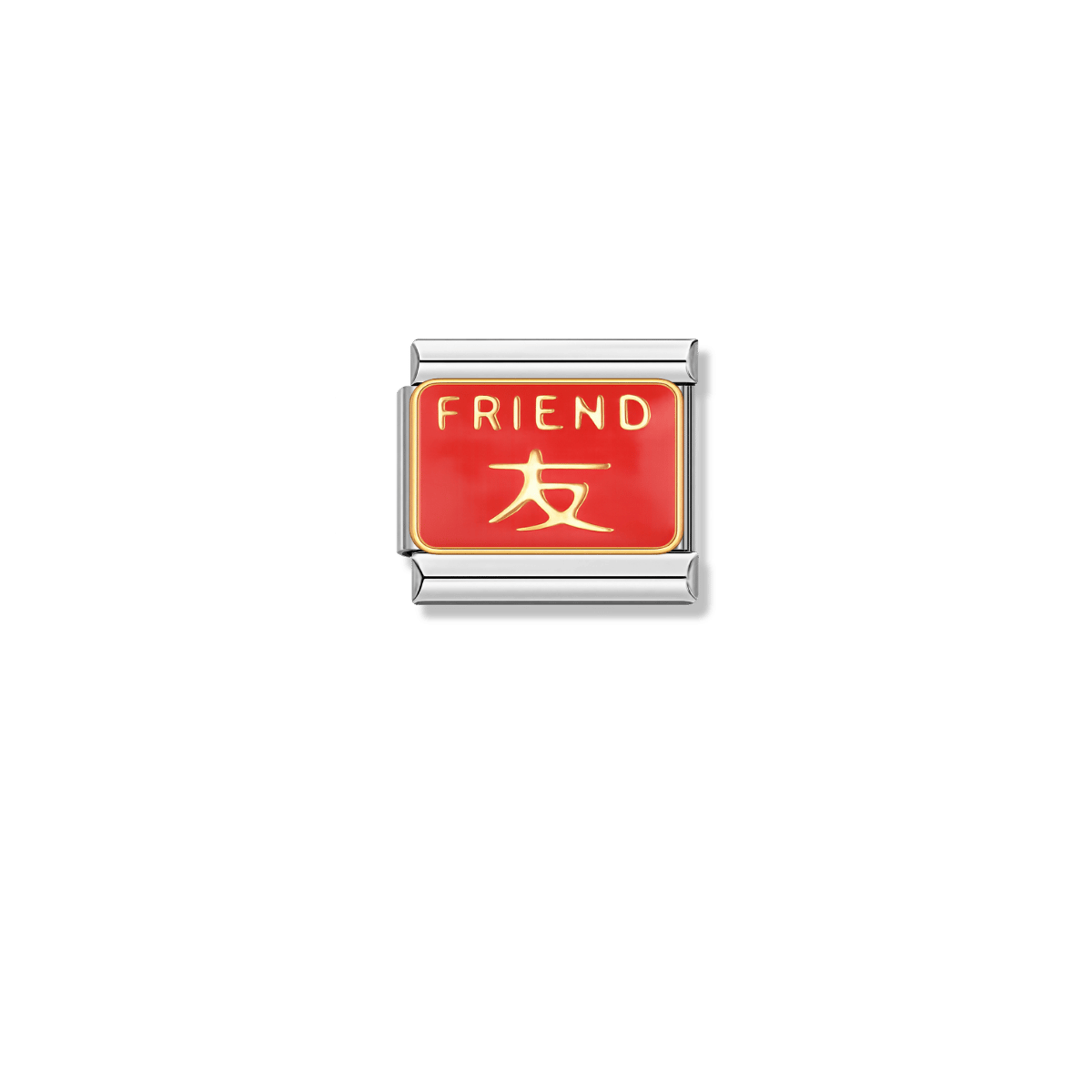 RED FRIEND – silver Italian charm by Italycharm