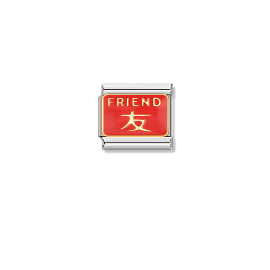 RED FRIEND – silver Italian charm by Italycharm
